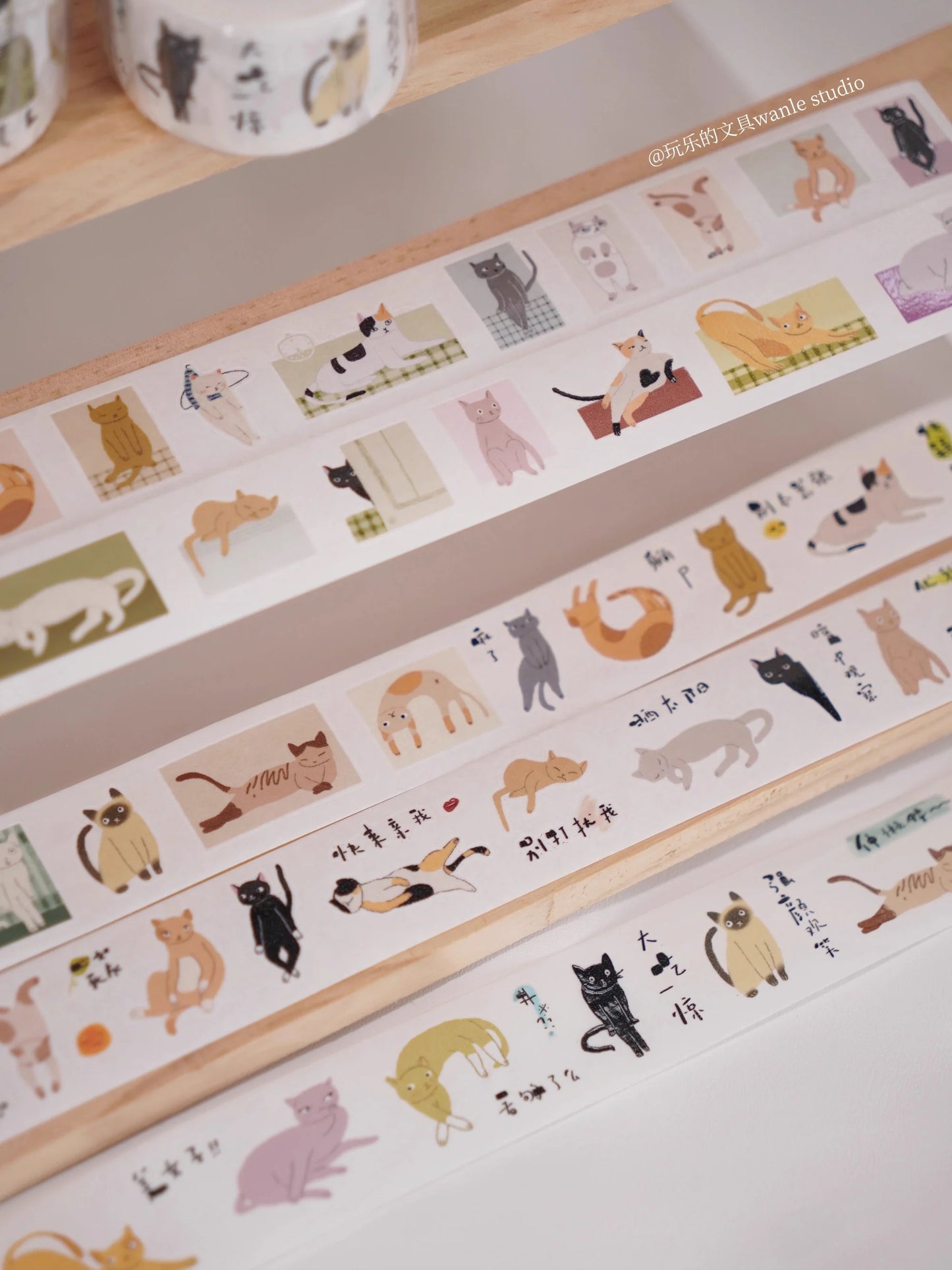 Wongyuanle Meow Meow Meow Die-Cut Washi Tape