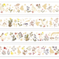 Meow Illustration Woodland Story Gold Foil Washi Tape