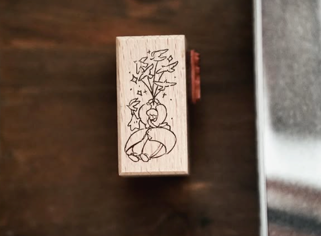 Yamadoro 2-in-1 Rubber Stamp Set - Among the Stars, Kamihaku Collab Special Edition