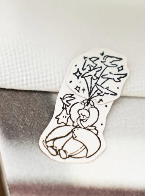 Yamadoro 2-in-1 Rubber Stamp Set - Among the Stars, Kamihaku Collab Special Edition