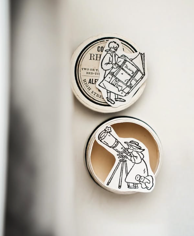 Yamadoro 2-in-1 Rubber Stamp Set - Among the Stars, Kamihaku Collab Special Edition