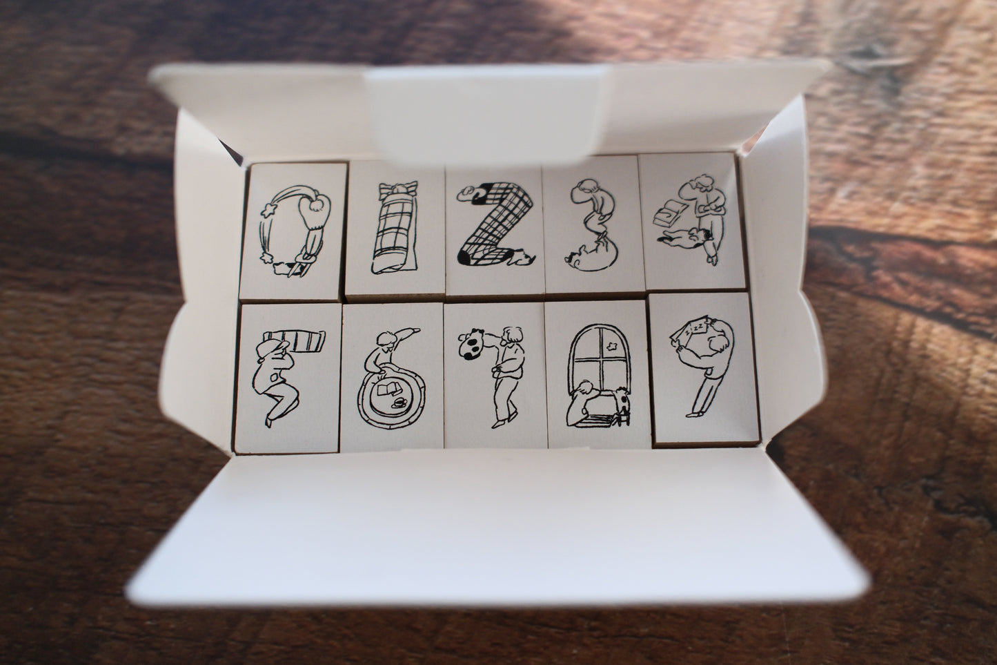 Yamadoro Rubber Stamp Set - Good Night Numbers, Bumpy Ride Edition