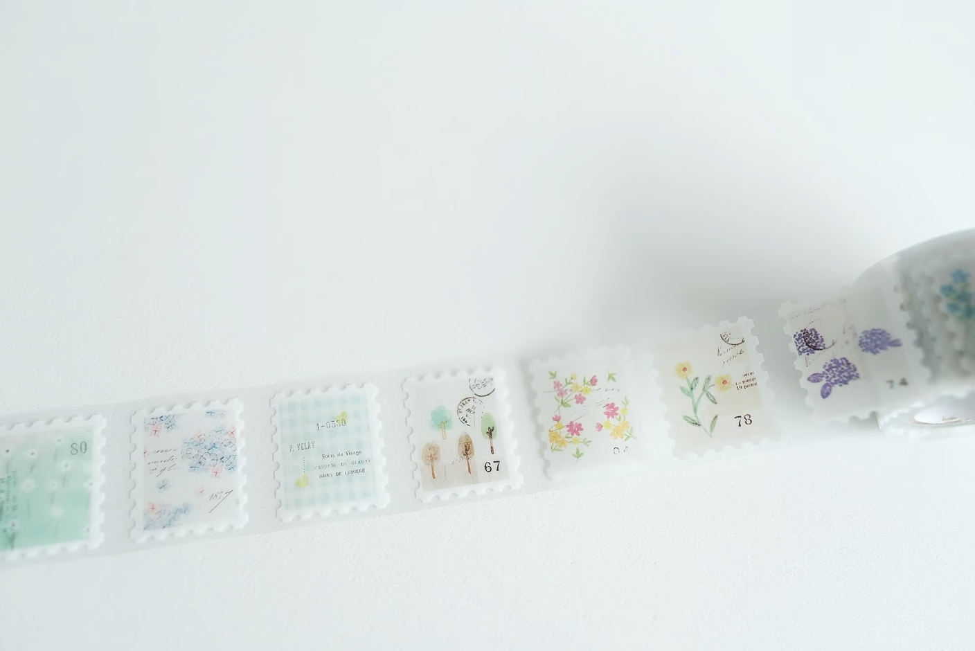 YOHAKU Clear Stamp-style Sticker Roll - Letter (P-007) )