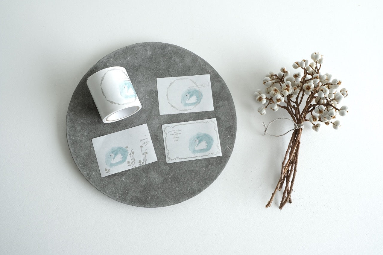 YOHAKU Gilded Roll Sticky Notes - Swan (RH-001)