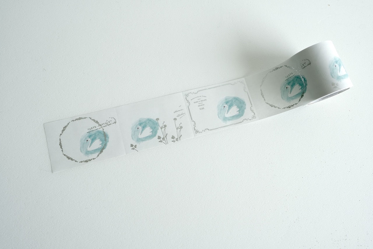 YOHAKU Gilded Roll Sticky Notes - Swan (RH-001)