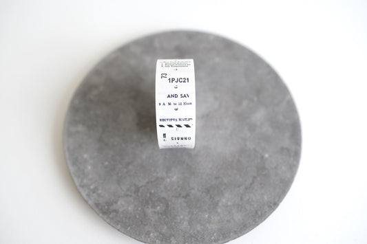 Yohaku Label Sticker Roll - Black and White (LR-001)