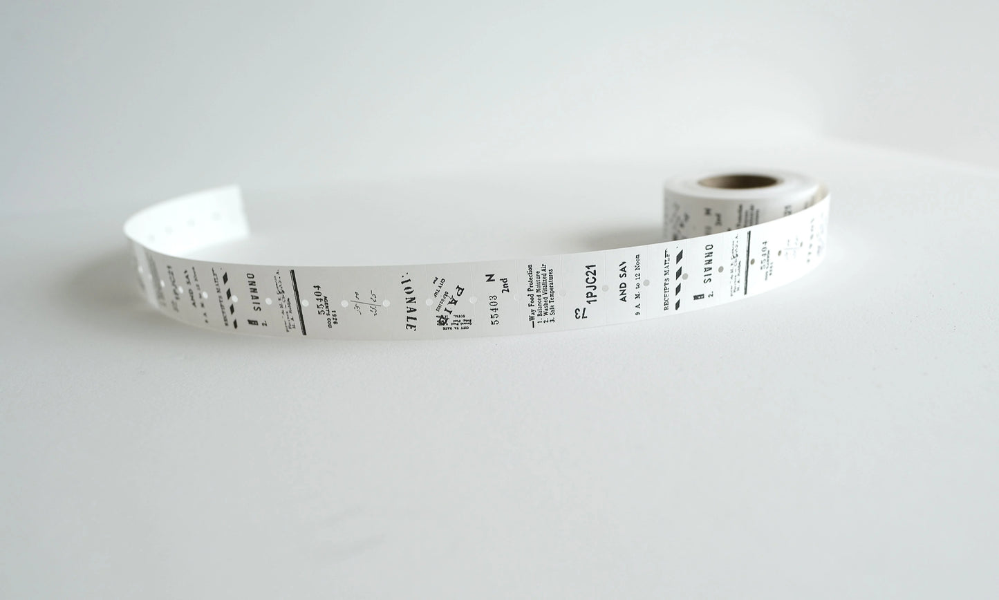 Yohaku Label Sticker Roll - Black and White (LR-001)