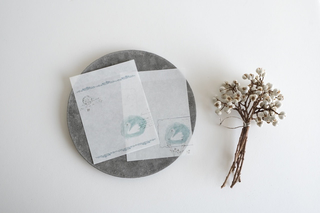 YOHAKU Memo Pad - Swan (M-195)