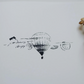 YOHAKU Rubber Stamp - Hot Air Balloon (S-074)