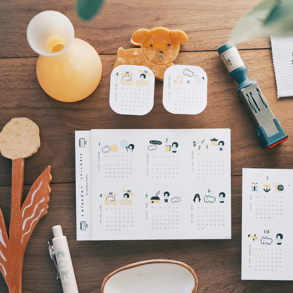 Yohand Studio 2026 Monthly Calendar Sticker