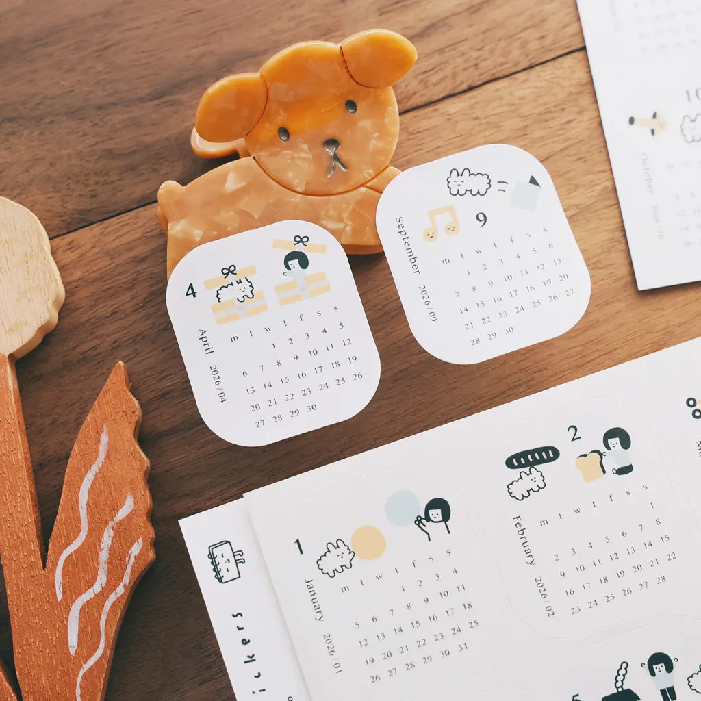 Yohand Studio 2026 Monthly Calendar Sticker