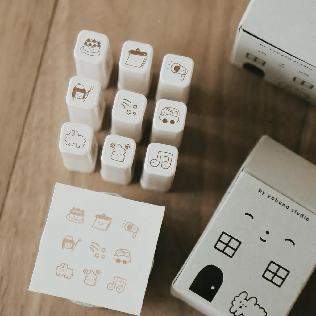 Yohand Studio Mini Self-inking Stamps Ver. 2, 9 designs