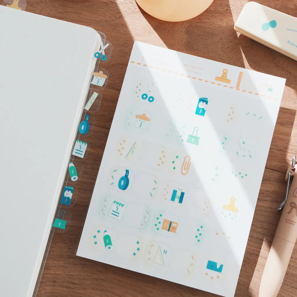 Index Month Sticker Yohand Studio Monthly Tab Index Stickers - Stationery – Pinky Elephant