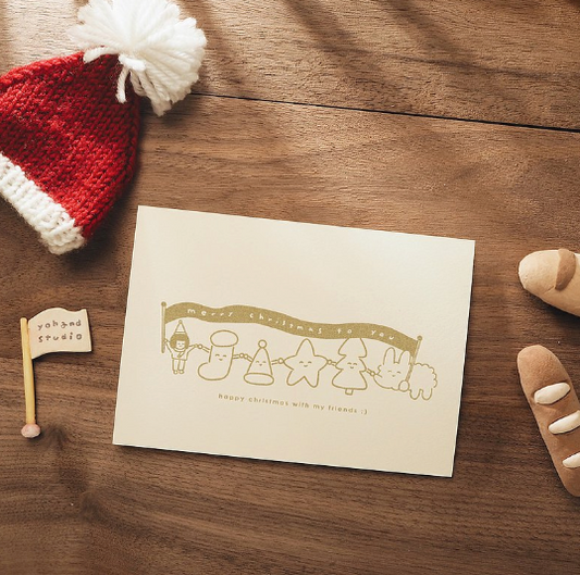 Yohand Studio Post Card - Christmas Friends