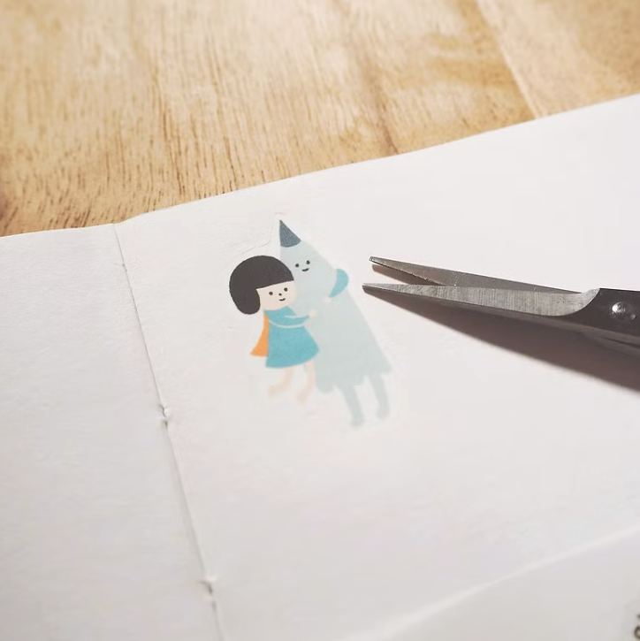 Yohand Studio Print-on Sticker - Hug Ghost and Pencil
