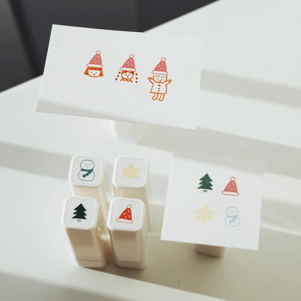 Yohand Studio Mini Self-inking Stamps, Winter Limited Edition