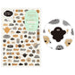 Midori Yuru Log Removable Stickers - Camouflage Mini Monster, 1 pcs