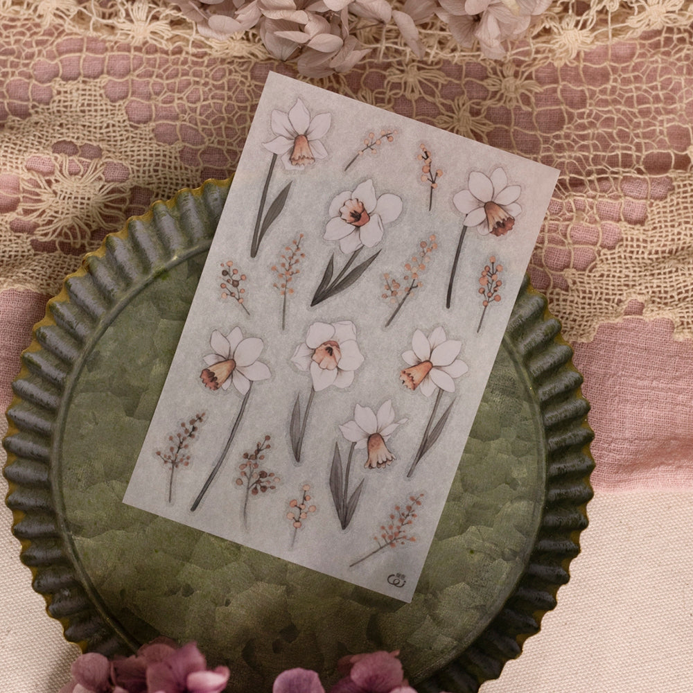Loidesign Print-On Sticker Set - Retro Flowers