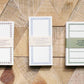 Classiky Letterpress Memo Cards- Blue/Green/Brown, 50pcs