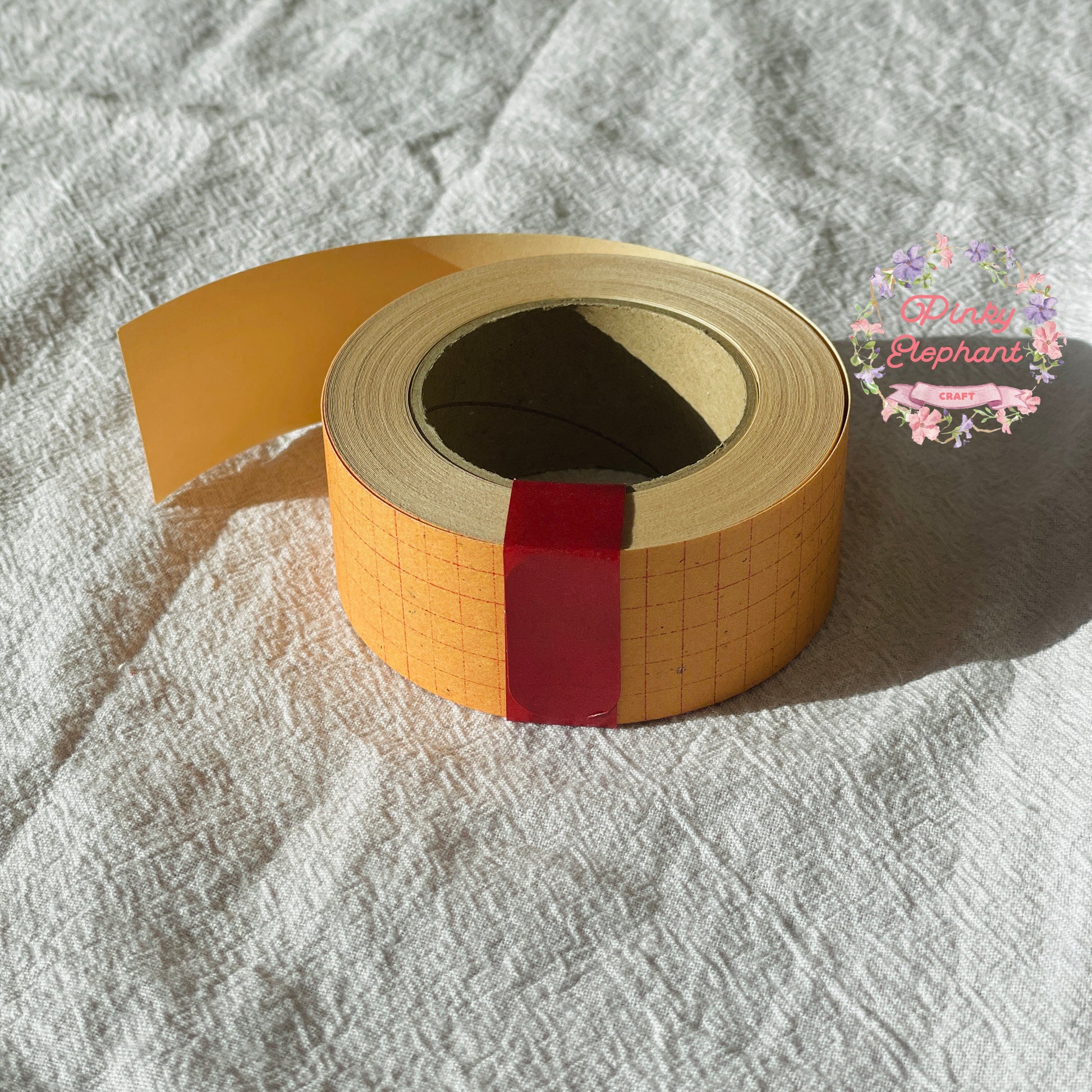 Classiky Grid Kraft Paper Tape - 30mm Red Grid