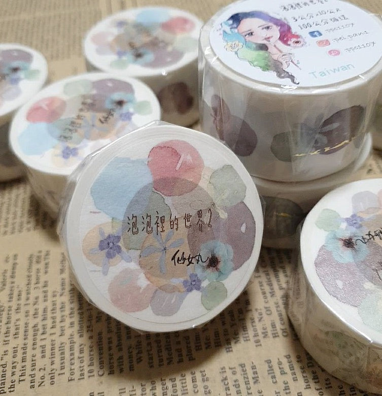 Fairy Ball Bubble World 2 Washi Tape, Gold Foil Embossed, 30mm