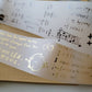 Fairy Ball Handwriting II Matte PET Tape, Gold Foil Embossed, 50mm