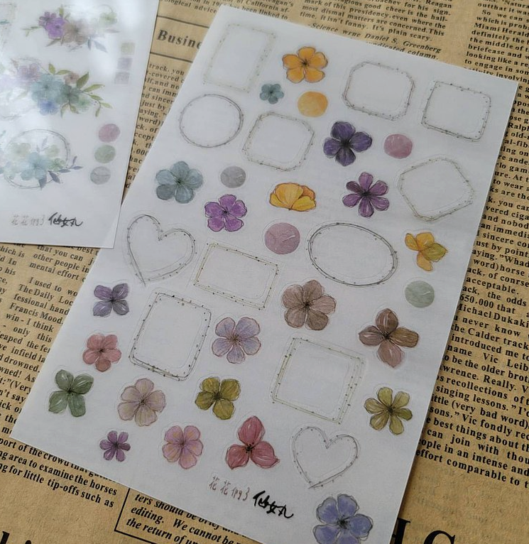 Fairy Maru (Fairy Ball) Print-On Stickers - Flowers No.3