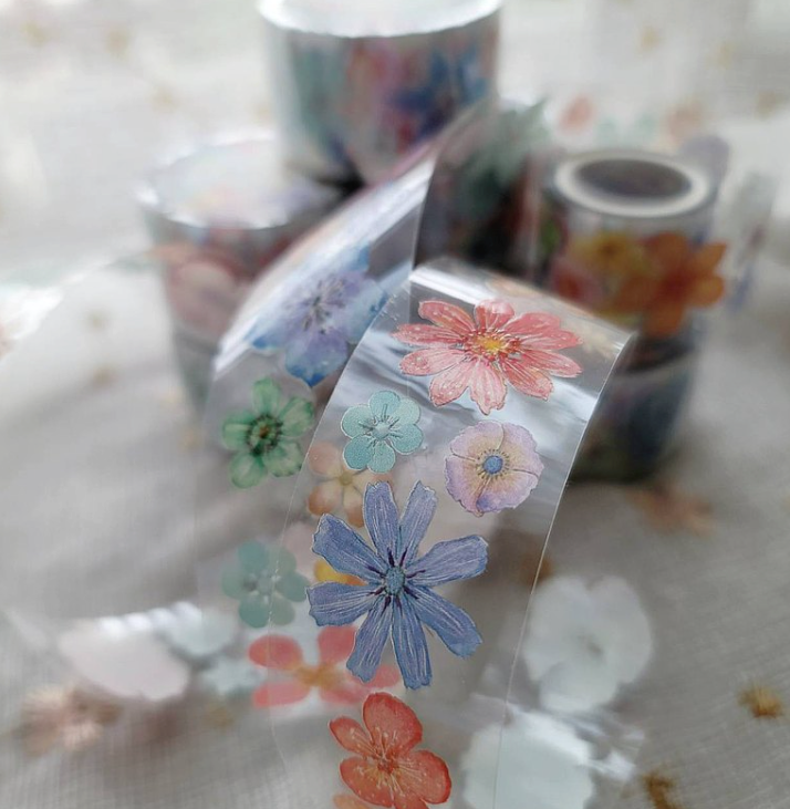 Fairy Maru Floral Roll Special Edition Glossy PET Tape, 30mm