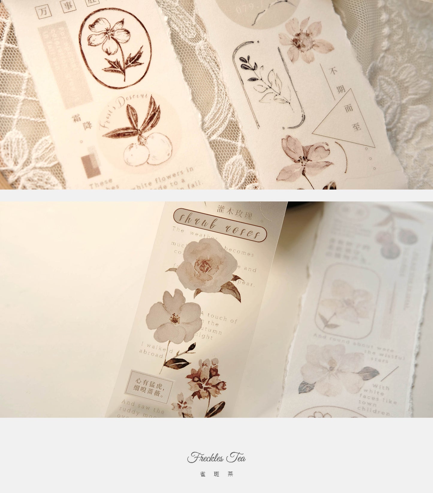 Freckles Tea Vo.3 Autumn Leaves Washi/PET Tape