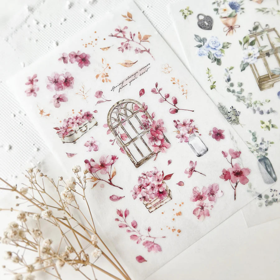 Journal Pages Print-On Stickers - Flower Grow