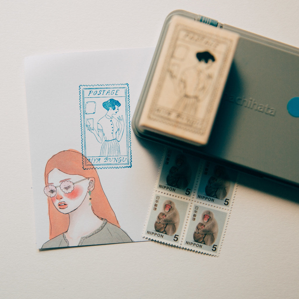 La Dolce Vita Girl Rubber Stamp - Postage Girl