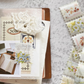 Lady F Flower Gold Foil Stamp-Style Perforated Washi Tape