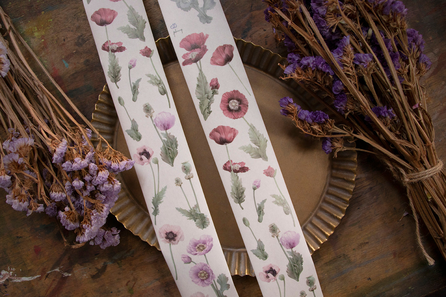 Loidesign Poppy and Barley "Woxiang" Washi Tape, 50mm