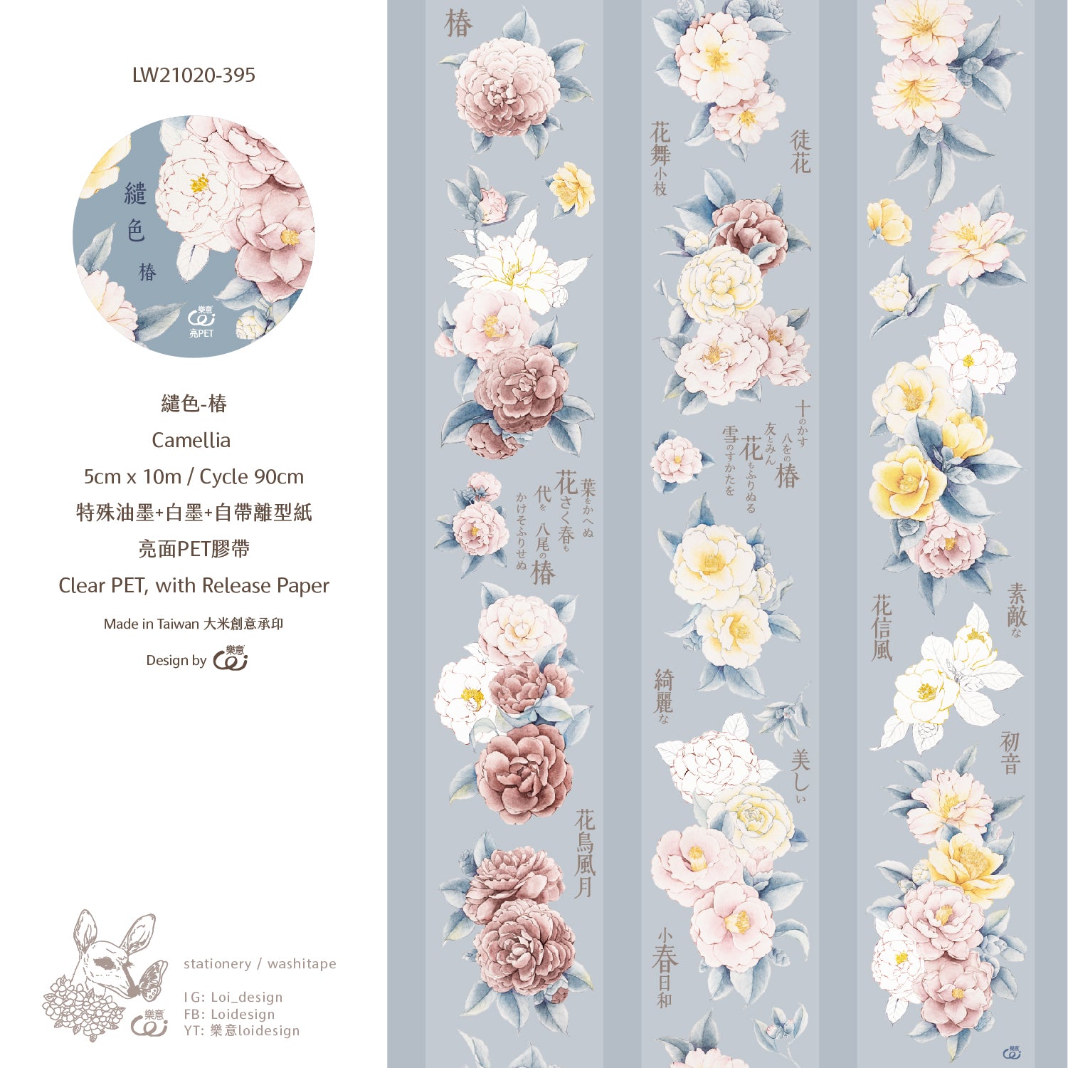 Teal Floral - Washi Tape