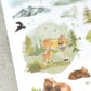 MU Print-On Stickers No.96: Peaceful Forest, 2 designs/packet