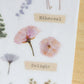 MU Print-On Stickers No.104: Pressed Flowers, 2 designs/packet