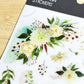 MU Print-On Stickers No.141: White Flower, 2 designs/packet