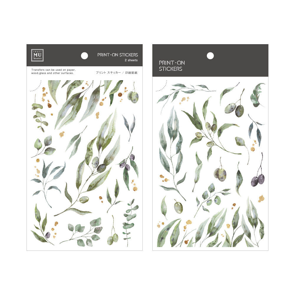 MU Print-On Stickers No.156: Weeping Willow, 2 designs/packet