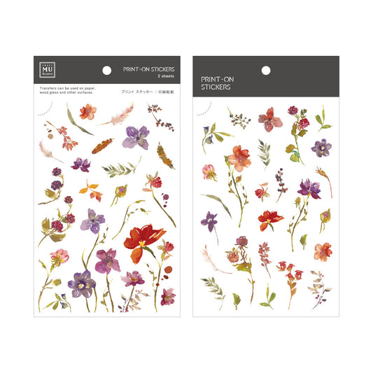 MU Print-On Stickers No.158: Spring Blossoms, 2 designs/packet