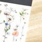 MU Print-On Stickers No.160: Floating Flowers, 2 designs/packet