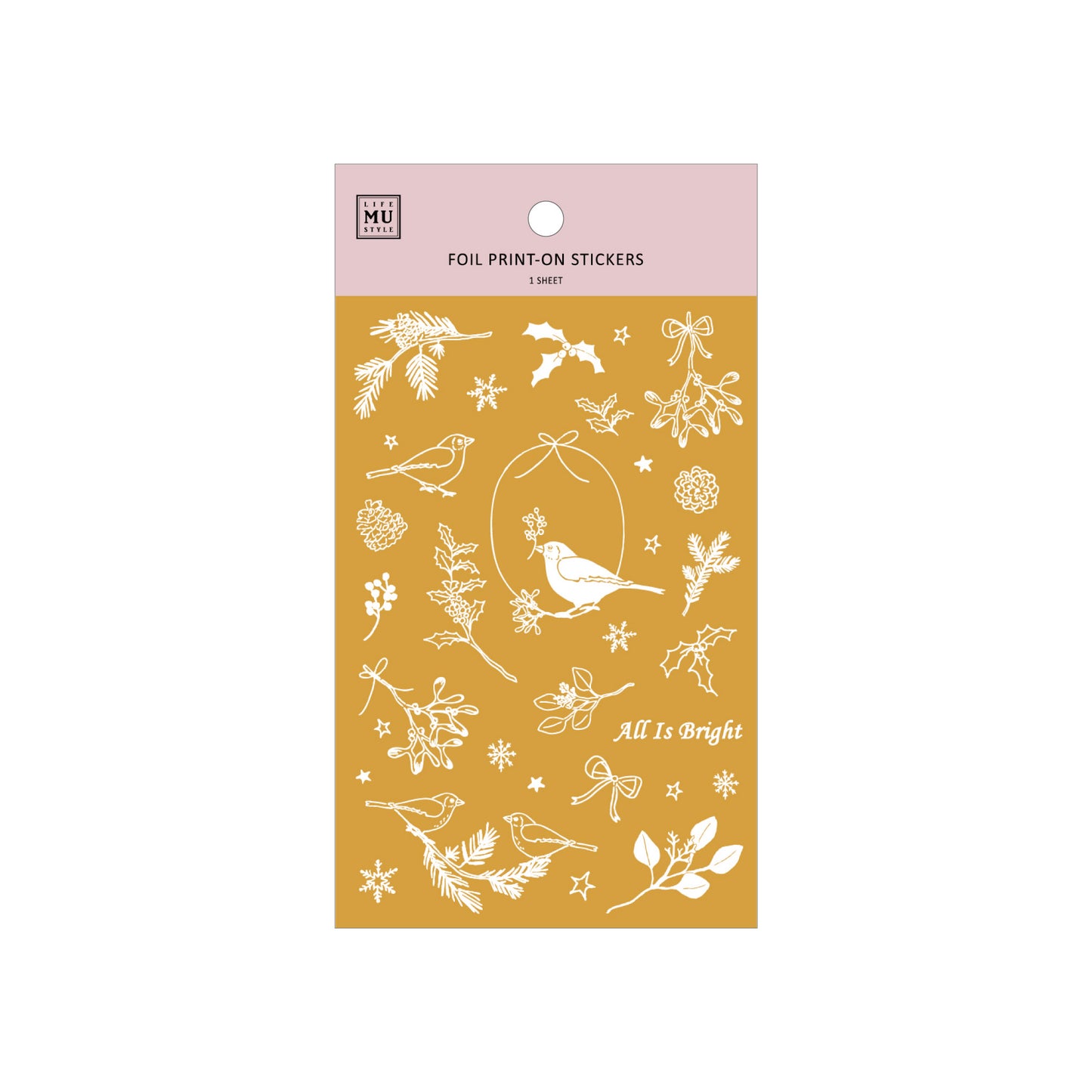 MU Gold Foil Print-On Stickers Christmas Limited Edition No.2