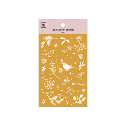 MU Gold Foil Print-On Stickers Christmas Limited Edition No.2