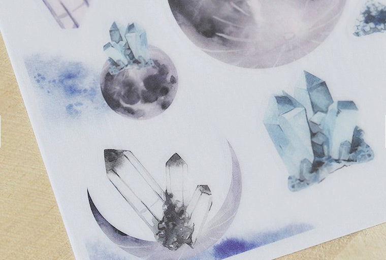 MU Print-On Stickers No.89: Crystal Moon, 2 designs/packet