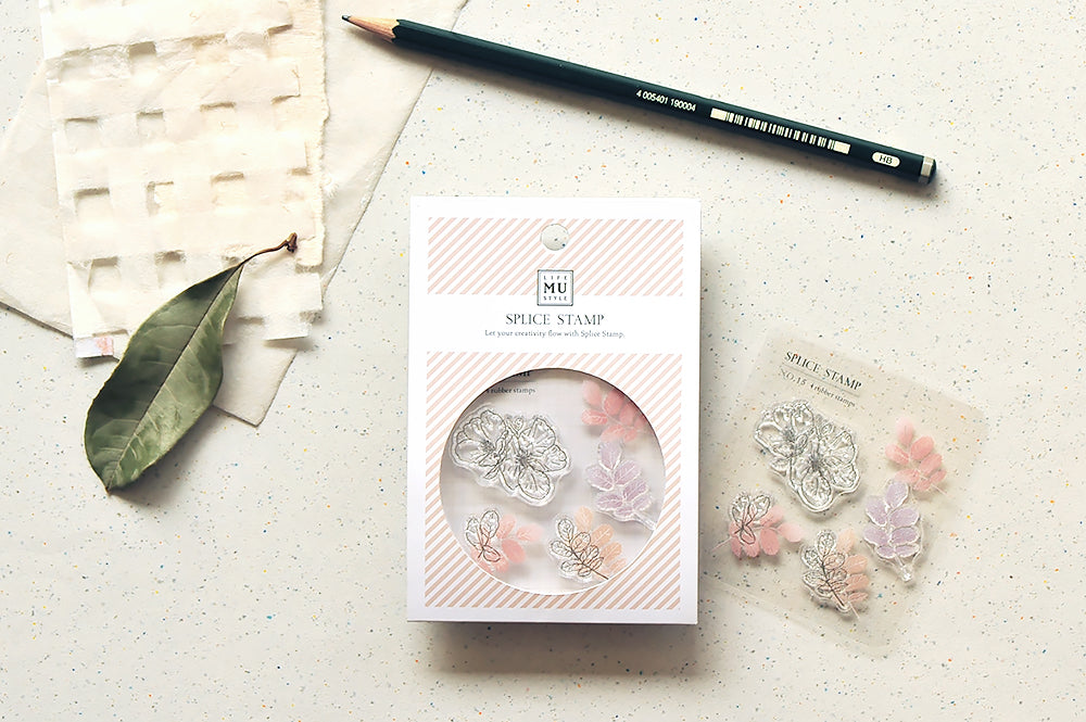 MU Lifestyle Floral Splice Clear Stamp Set - No.15