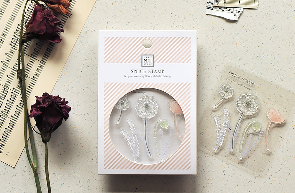 MU Lifestyle Floral Splice Clear Stamp Set - No.16