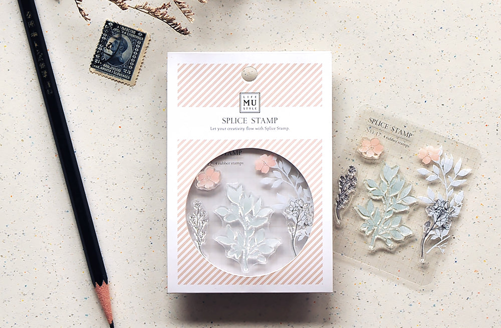 MU Lifestyle Floral Splice Clear Stamp Set - No.17