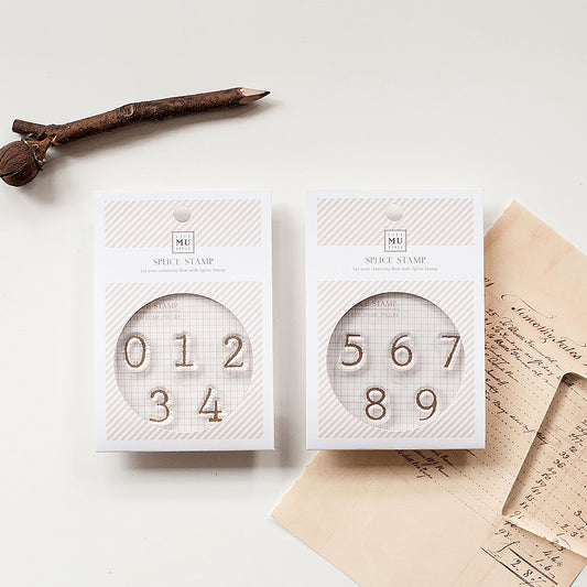 MU Lifestyle My Icon Clear Stamp Set - Number Set, Basic Style, 2pks