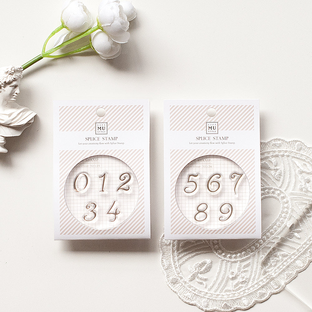 MU Lifestyle My Icon Clear Stamp Set - Number Set, Classic Style, 2pks