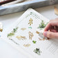 MU Gold Foil Print-On Stickers No.02 Leaves, 1 sheet/packet
