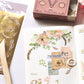 MU Gold Foil Print-On Stickers No.03 Blossom, 1 sheet/packet